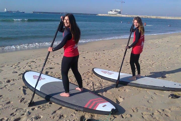 Private SUP Lesson for Two on Matosinhos Beach: Coastal Paddle with Porto Views photo 4