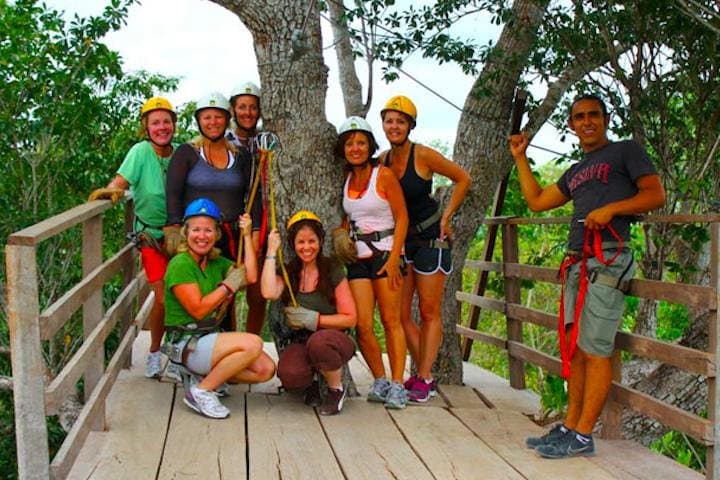 Zipline and Cenote Adventure from Cancun — 4-Hour Jungle Canopy & Swim Tour photo 2