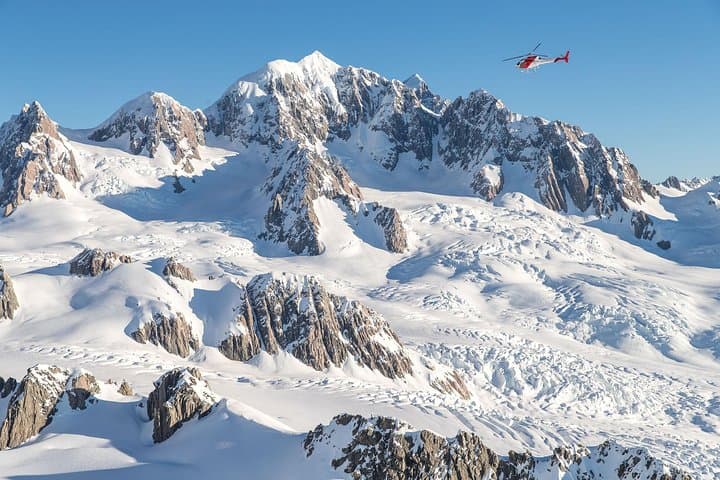 Mount Cook Spectacular Helicopter Flight from Fox Glacier — Glacier Snow Landing & Alpine Views