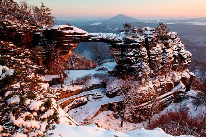 Winter Day Tour to Pravčická Gate & Bastei Bridge — Bohemian–Saxon Switzerland from Prague photo 1