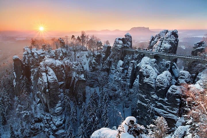 Winter Day Tour to Pravčická Gate & Bastei Bridge — Bohemian–Saxon Switzerland from Prague photo 3