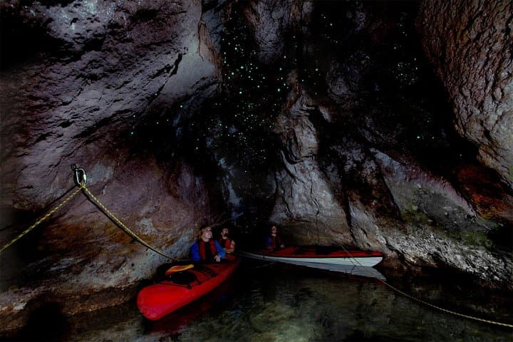 Lake Rotoiti Evening Kayak Tour — Hot Springs, Glowworms & Kiwi BBQ near Rotorua photo 3
