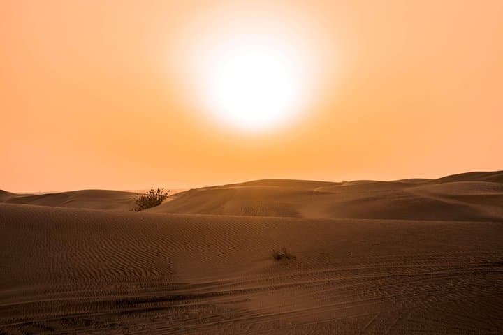 Dubai Sundowner Dune Safari With Dinner — Sunset Dune Bashing & Desert Camp Experience