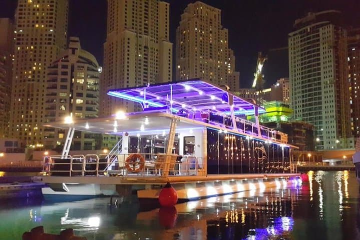 Moonlit Houseboat Dinner Cruise in Dubai Marina