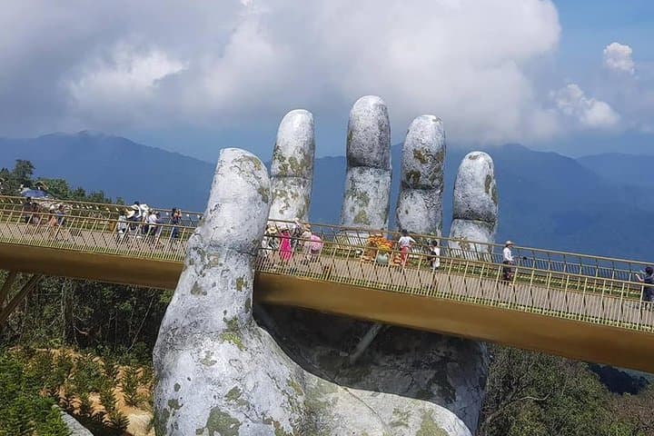 Golden Bridge & Ba Na Hills Cable Car Day Trip from Hue: Sky Bridge, French Village & Fantasy Park