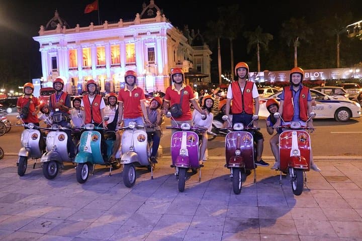 Hanoi Vespa Night Street Food Tour — Backstreets, Banh Mi & River Views