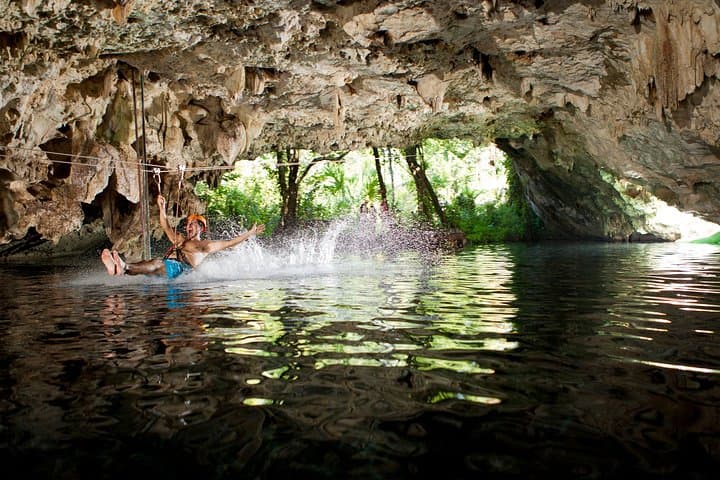Riviera Maya Cenote Circuit: Snorkel, Rappel and Zipline from Cancun