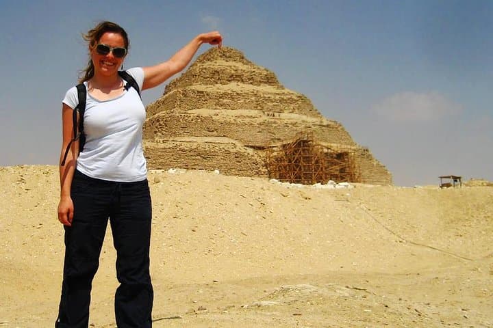Full-Day Saqqara, Dahshur & Giza Pyramids Tour with Camel Ride