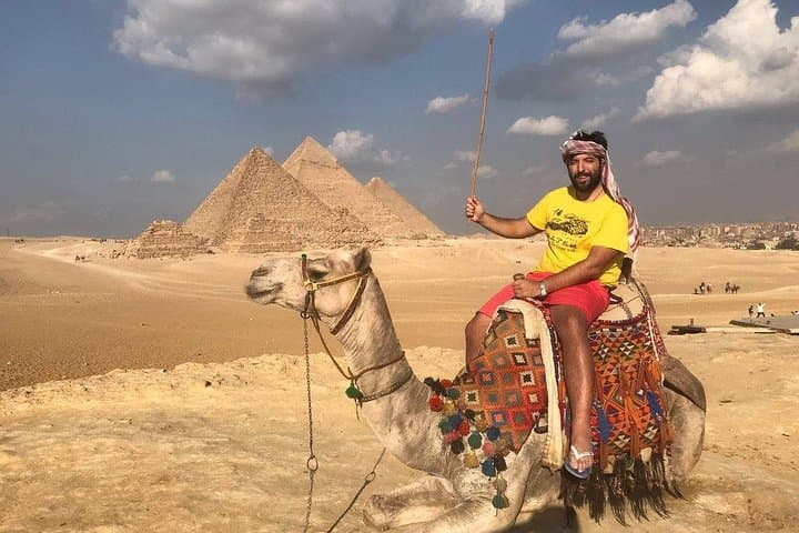 Giza Pyramids, Sphinx & Egyptian Museum Day Trip with Camel Ride and Lunch