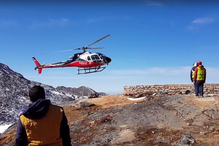 Langtang Helicopter Tour: Sunrise Flight and Landing at Kyanjin Gompa