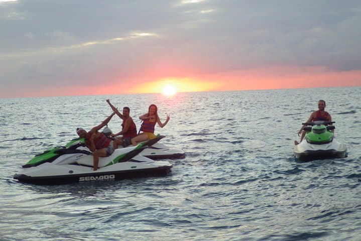 St Martin Jet Ski Sunset Cruise: Champagne Sunset Ride from Marigot Marina photo 1