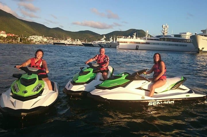 St Martin Jet Ski Sunset Cruise: Champagne Sunset Ride from Marigot Marina photo 2