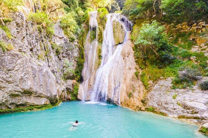 Hiking and Wild Swimming at Polilimnio Waterfalls — Messinia’s Turquoise Lakes