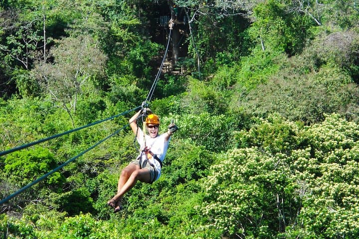 Roatán Zipline, Monkey Park & West Bay Beach Transfer: Jungle Flight to Shore Time