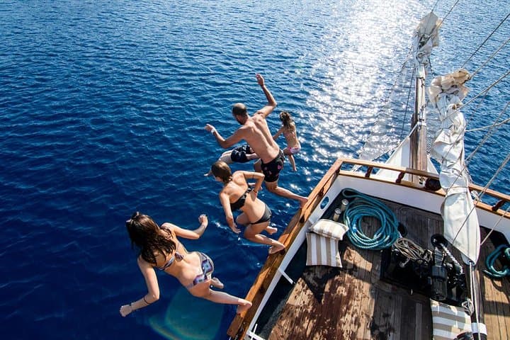 Santorini Volcanic Sunset Cruise: Volcano Hike, Hot Springs & Onboard Dinner photo 3