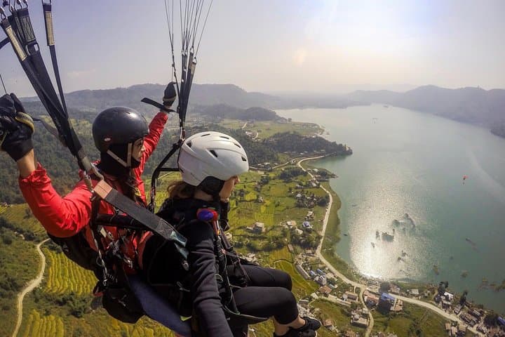 Sarangkot Paragliding over Fewa Lake and the Annapurna Range photo 2