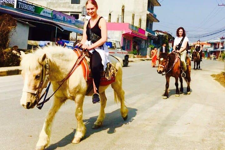 Pony Riding Tour in Pokhara: Lakeside Trails to World Peace Stupa photo 1