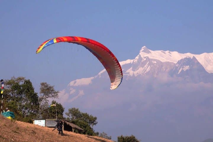 Sarangkot Paragliding over Fewa Lake and the Annapurna Range photo 3