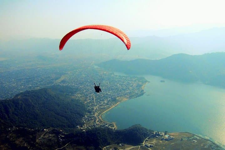 Sarangkot Paragliding over Fewa Lake and the Annapurna Range photo 5