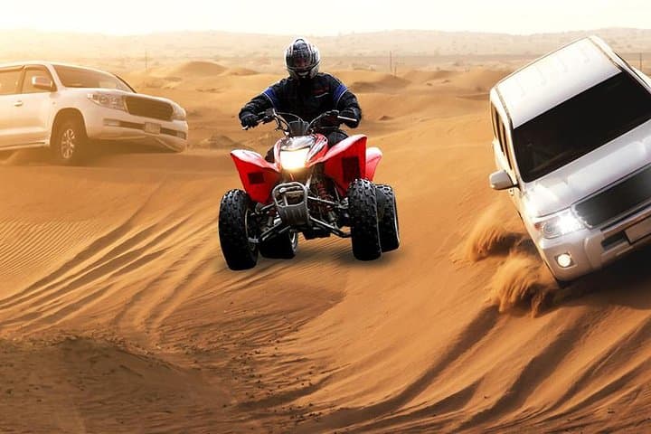 Dubai Morning Dune Bashing: Camel Ride, Sandboarding & Sunrise Desert 4x4