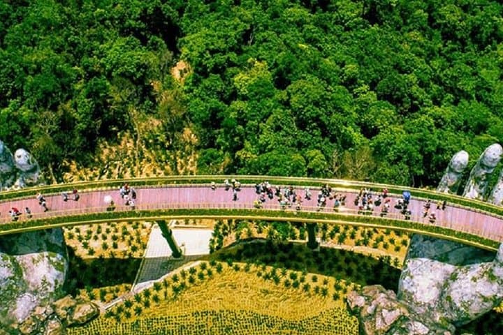 Day Trip from Da Nang: Golden Bridge & Marble Mountains by Private Car