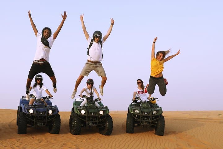 Lahbab Desert Quad Bike Safari, Sandboarding & VIP Camp Near Dubai
