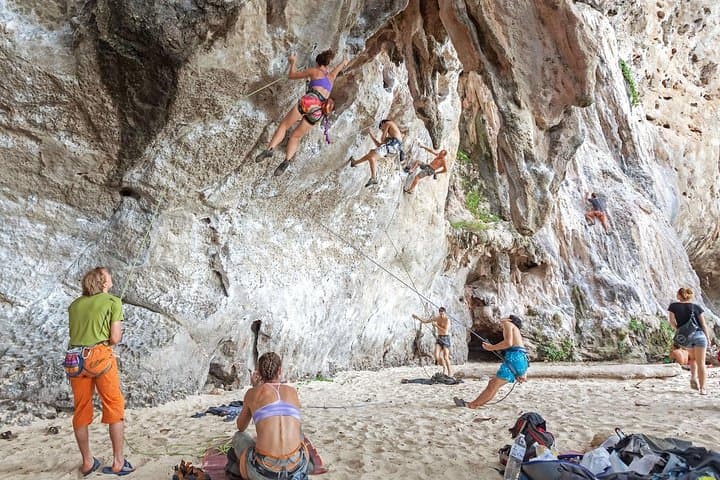Railay Beach 3-Day Rock Climbing Course: Learn Lead & Multi-Pitch on Limestone Sea Cliffs photo 6
