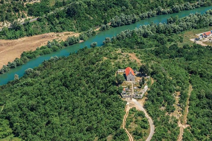 Panoramic Flight Over Peruća Lake and Dinara from Sinj photo 3