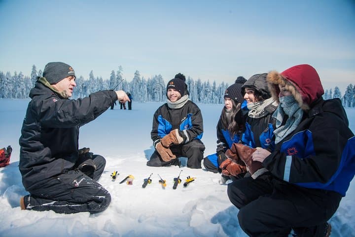 Snowmobiling and Ice-Fishing Lunch in Lapland from Rovaniemi photo 3