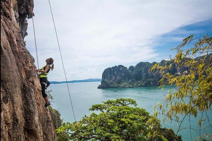 Beginner Rock Climbing at Railay Beach: Top-Rope, Rappel & Caves from Krabi photo 3