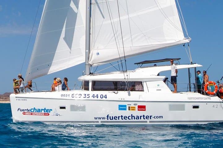 Private Catamaran to Lobos Island — Lagoon 421 Charters from Corralejo