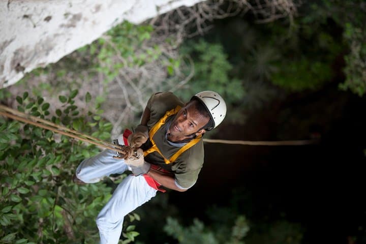 Black Hole Drop Rappelling at Caves Branch — 300ft Jungle Descent in Belize
