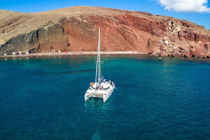 Santorini Half‑Day Catamaran Cruise — Volcano Swim, Hot Springs & Akrotiri Views photo 3