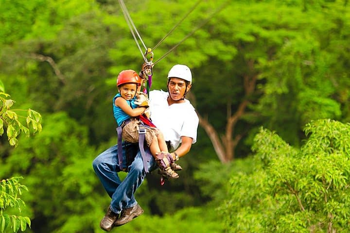 Buena Vista MEGA COMBO: Zipline, Jungle Waterslide, Horseback & Hot Springs — Day Tour from Tamarindo