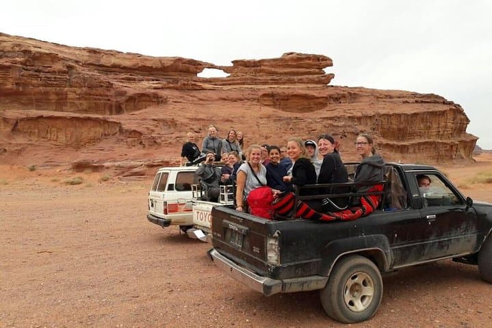 Wadi Rum Full-Day Jeep Tour with Bedouin Guide — Nabatean Inscriptions, Sand Dunes & Sunset photo 2
