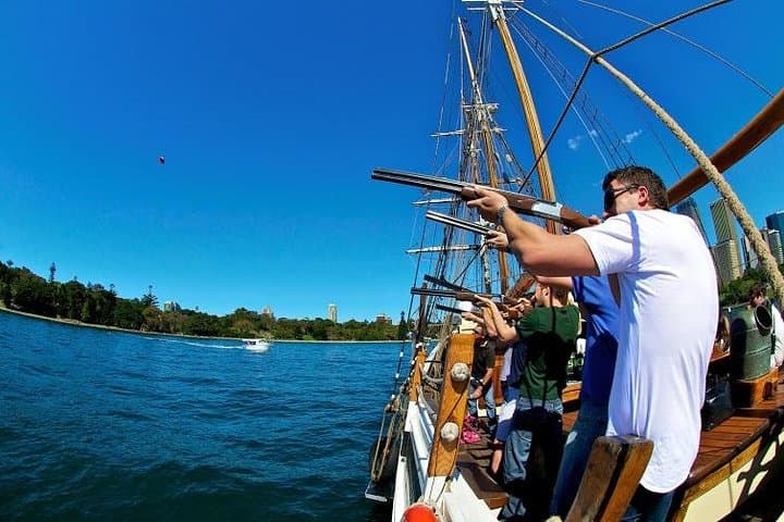 Sydney Harbour Tall Ship: Laser Clay Shooting & Mast Climb Adventure