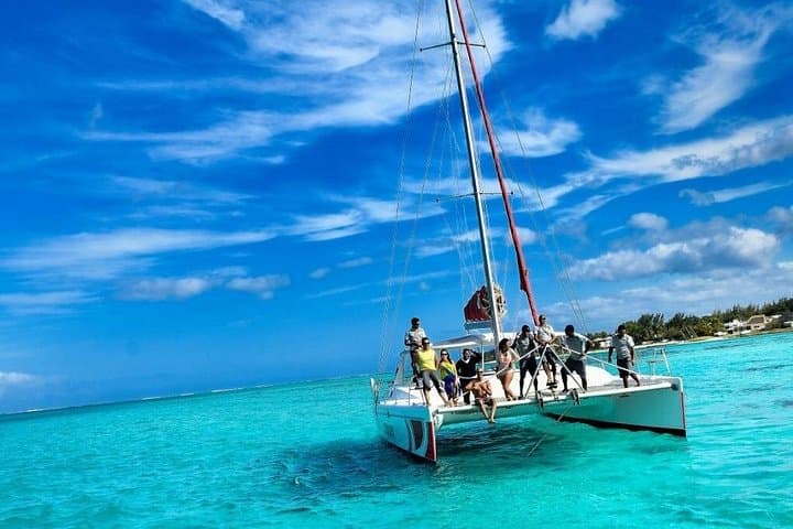 Full-Day Catamaran Cruise to Ile aux Cerfs: Waterfall, Snorkel & BBQ photo 2
