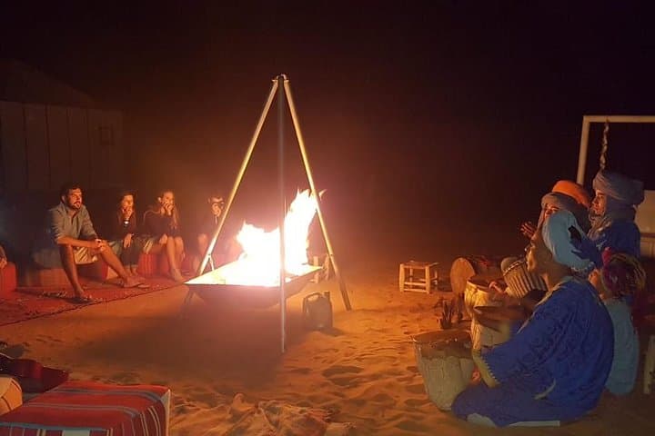 Overnight in Merzouga Desert — Upgraded Erg Chebbi Camp & Camel Experience