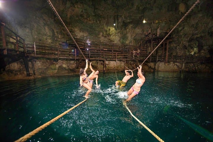 Explore Cenote Maya: Rappel, Swim and Experience a Maya Ceremony Near Valladolid photo 6