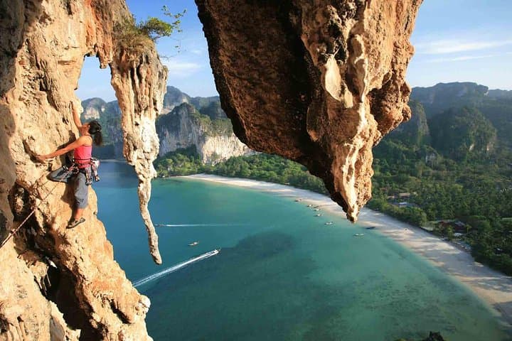 Rock Climbing at Railay Beach Krabi: Full-Day Limestone Climbing & Abseiling