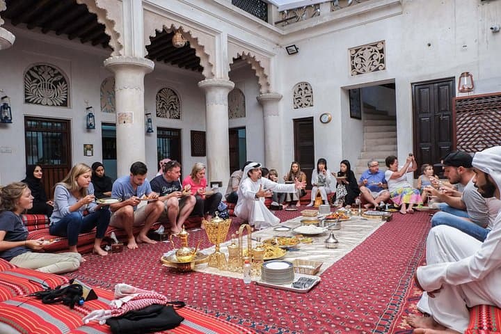 Old Dubai Cultural Meal: Authentic Emirati Talk in Al Fahidi Wind-Tower Courtyard