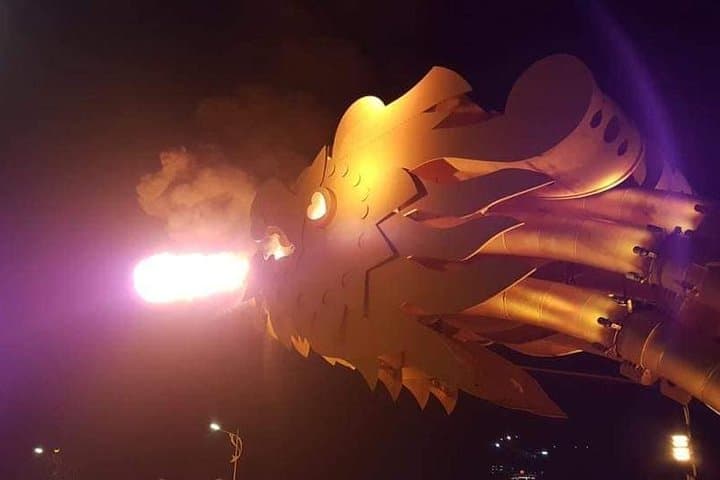 Da Nang Sunset & Night Tour: Marble Mountains, Lady Buddha & Dragon Bridge