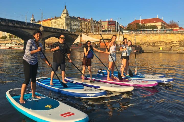 Stand-Up Paddleboarding the Vltava: Castle Views & Charles Bridge from the River photo 6