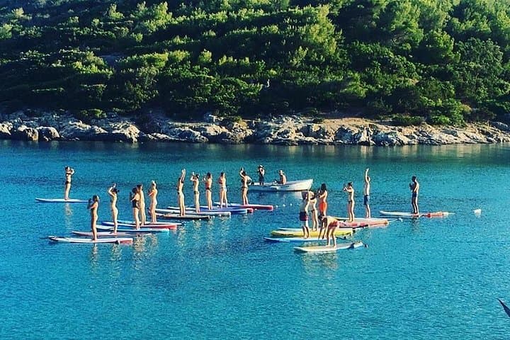 Stand-Up Paddleboard Yoga in Milna, Vis Island — SUP Yoga on the Adriatic