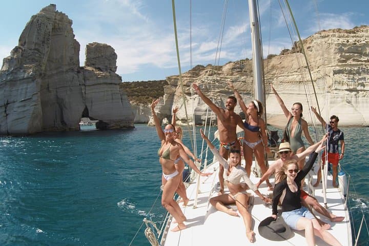 Milos Kleftiko & Sykia Small-Group Sailing Cruise — Snorkel Caves, Swim & Lunch photo 1