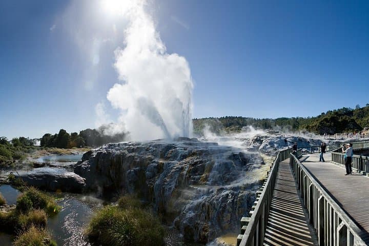 Full-Day Rotorua Private Tour from Auckland: Geothermal Wonders, Māori Culture & Redwood Walks photo 1