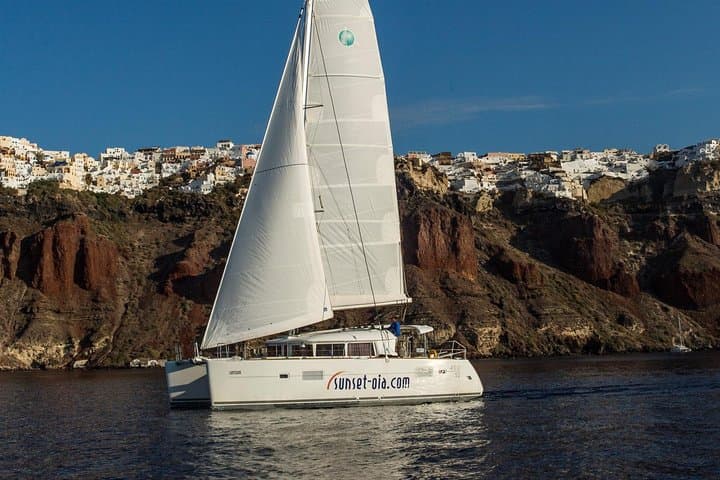 Private Lagoon 400 Morning Sail in Santorini with BBQ & Hot Springs photo 3
