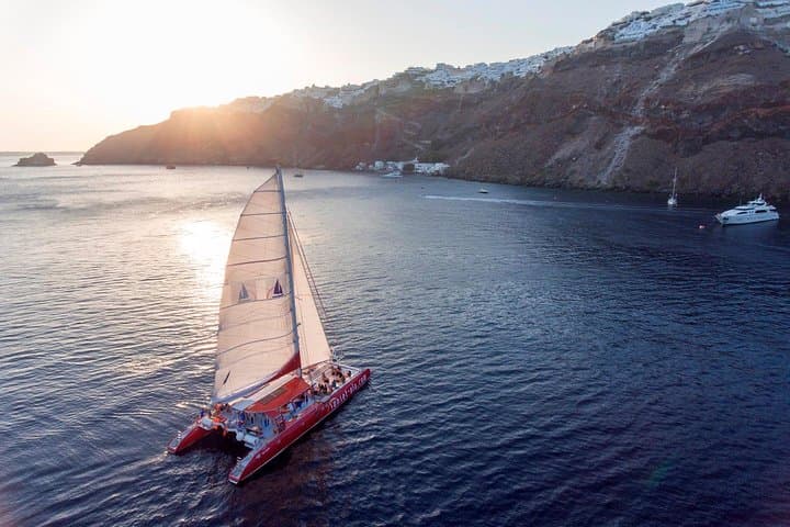 Santorini Catamaran Cruise with BBQ, Hot Springs & Snorkeling photo 6