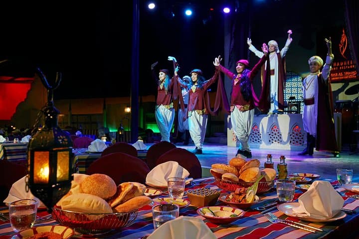 Dubai Desert Dinner Safari: 1001 Arabian Nights Evening Show & Dune Drive
