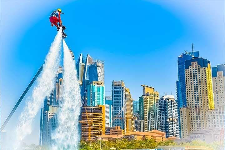 Flyboarding Dubai Marina: Jet-Powered Aerial Thrills Over the Skyline photo 4